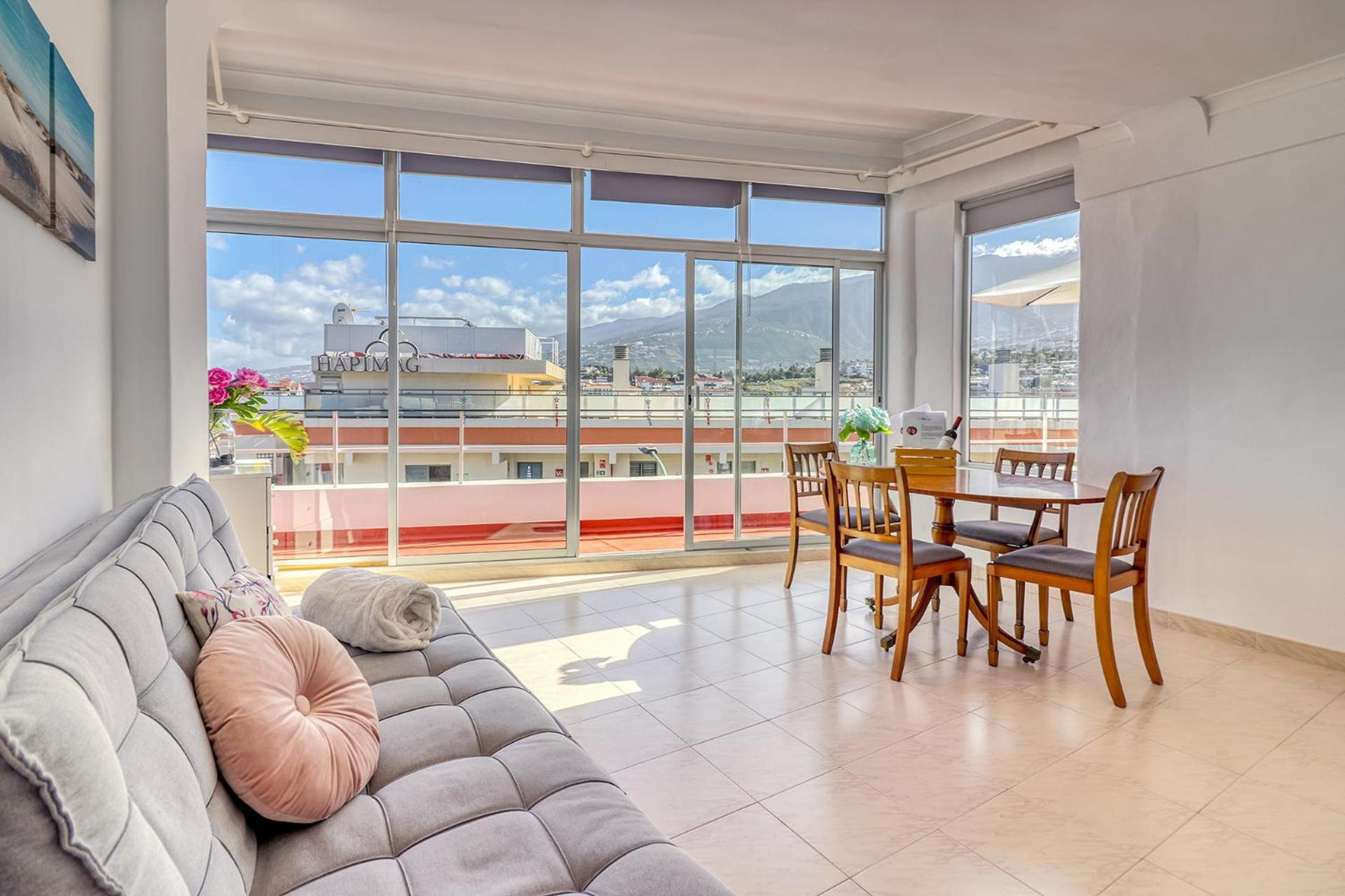 Spacious Penthouse With King-Size Bed, Huge Terrace, Ocean & Teide View 拉克鲁斯 外观 照片