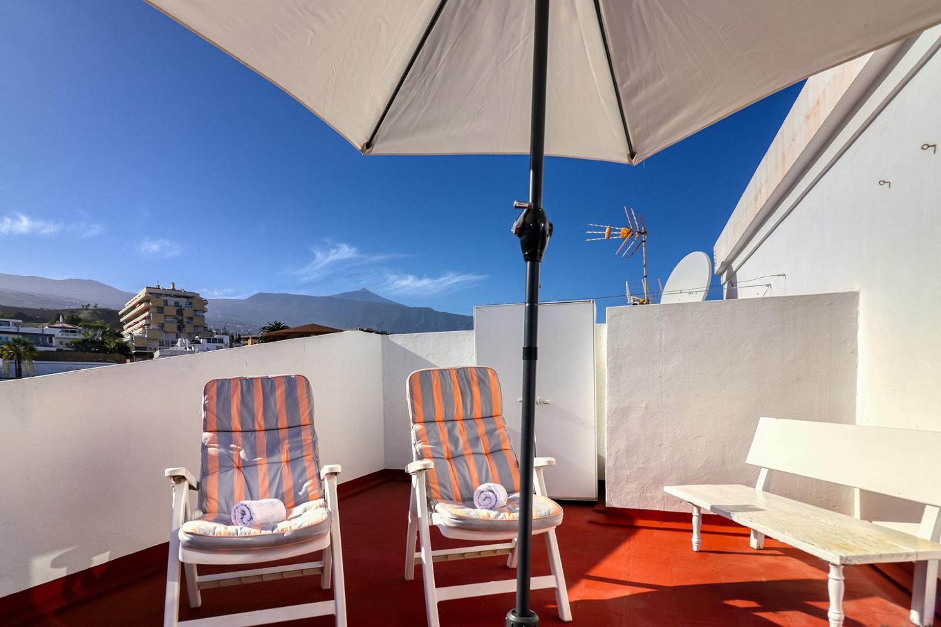 Spacious Penthouse With King-Size Bed, Huge Terrace, Ocean & Teide View 拉克鲁斯 外观 照片