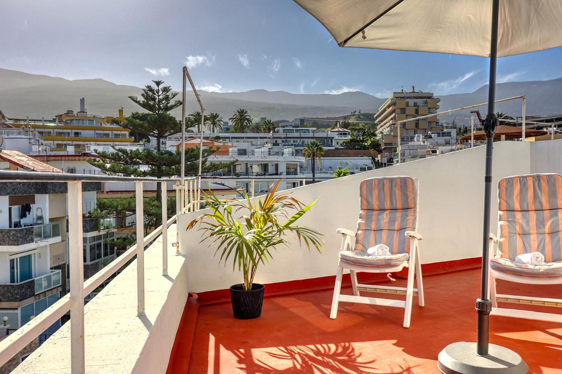 Spacious Penthouse With King-Size Bed, Huge Terrace, Ocean & Teide View 拉克鲁斯 外观 照片