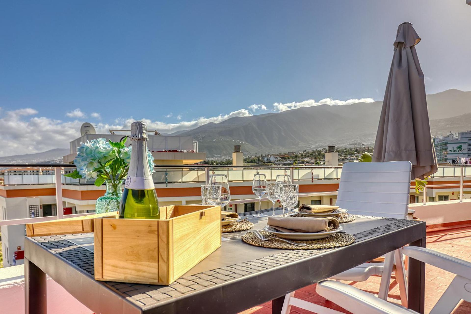 Spacious Penthouse With King-Size Bed, Huge Terrace, Ocean & Teide View 拉克鲁斯 外观 照片