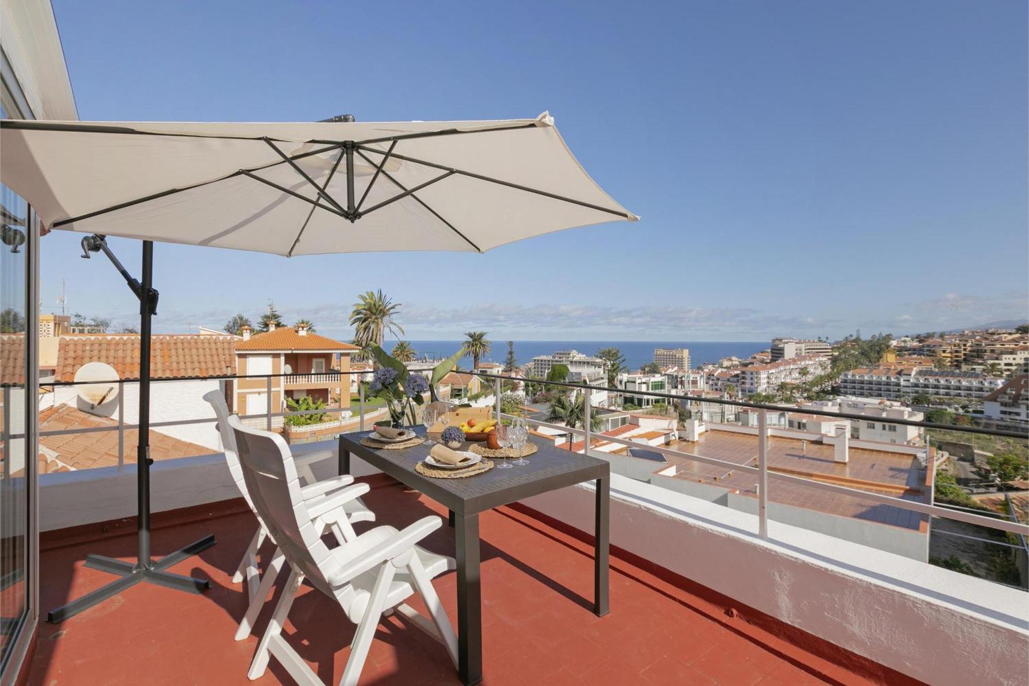 Spacious Penthouse With King-Size Bed, Huge Terrace, Ocean & Teide View 拉克鲁斯 外观 照片